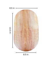 Rectangular Oval Wood Tray - Wooden Trays Tea Serving Tray 14.5X 8.5 Inch Kitchen Table Plate Snack Fruit Decorative Trays for Restaurant Hotel Coffee Shop Home