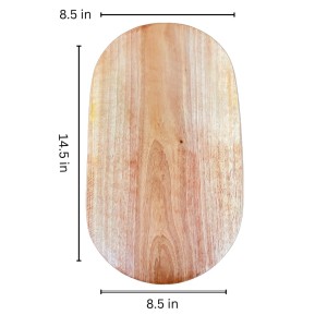 Rectangular Oval Wood Tray - Wooden Trays Tea Serving Tray 14.5X 8.5 Inch Kitchen Table Plate Snack Fruit Decorative Trays for Restaurant Hotel Coffee Shop Home