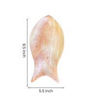Fish Shaped Wooden Serving Tray Platter Rustic Kitchen Decor Tableware 9.5/5.5 inch