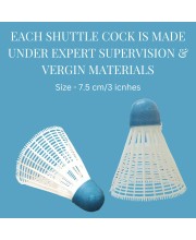 Hi Tech Sales Durable Plastic Shuttlecock for Badminton Indoor & Outdoor Sports Use (Pack of 12) Hi Tech Sales Durable Plastic Shuttlecock for Badminton Indoor & Outdoor Sports Use (Pack of 12)
