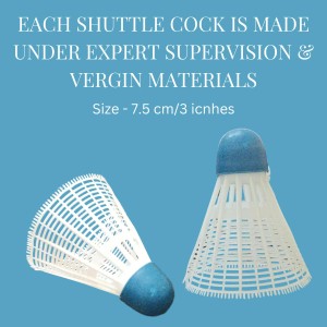 Hi Tech Sales Durable Plastic Shuttlecock for Badminton Indoor & Outdoor Sports Use (Pack of 12)