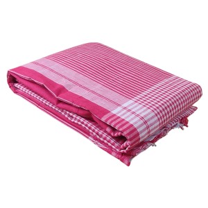 Traditional Red Cotton Gamcha | Absorbent, Lightweight Towel for Bath, Face, Travel & Multipurpose Use (1)