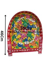Handicrafts Bamboo Kulo Tray – Yellow Color Handmade & Hand-Painted Bamboo Soop/Basket for Puja, Home Decor, Storage & Gifting বাঁশের কুলো (13 x 18 inch)
