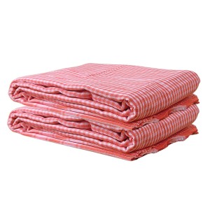 Vibrant Orange Colour Gamcha | Soft, Absorbent Cotton Towel for Bath, Travel, and Everyday Use (2)