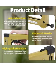 HiTechMart HM515 Point Driver – Manual Framing Tool with 5 PCS Flexible Points, 15mm (5/8'') – Flex Point Tacker for Picture Framing, DIY, and Household Use – Secure Flexible & Rigid Frames