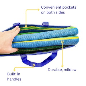 Hitech Sales Multipurpose Foldable Plastic Mat (Chatai) Stain Resistant, Ideal for Picnics, Beaches, Outings, and Camping (3x6 Feet Rectangular Travel Mat