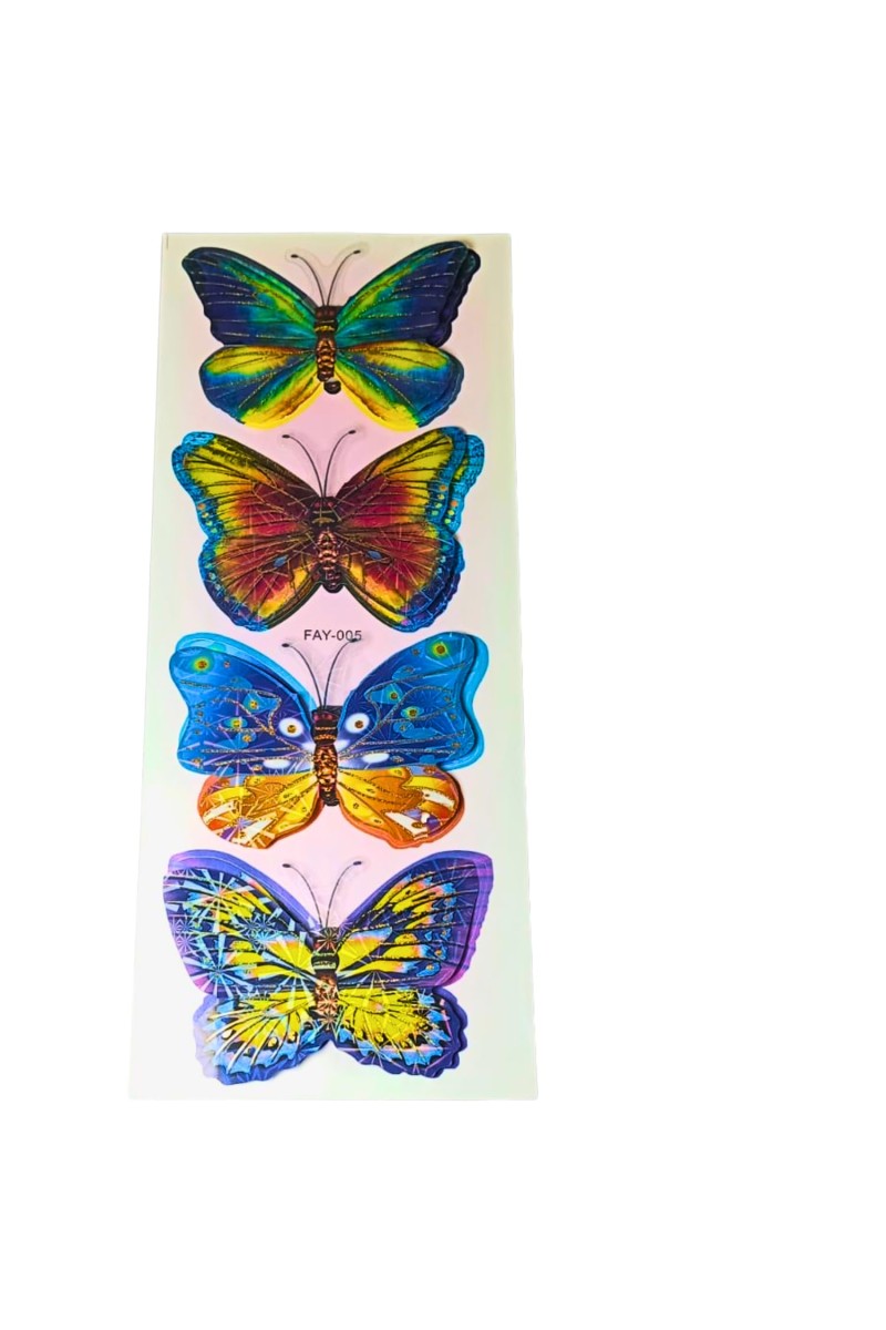 Decorative 8D Butterfly Wall Stickers – 24 PCS Realistic 3D Butterfly Decals for Bedroom, Living Room, Nursery, Home Decor – Removable, Waterproof, Easy to Apply (Multicolor) (1)
