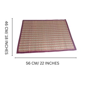 Traditional Chatai Asan | Foldable Floor Sitting Mat for Puja, Yoga, Meditation & Home Use | Eco-Friendly Straw Mat | Lightweight & Portable