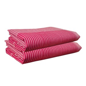 Hitech Sales Men's and Women's Soft Cotton Bengali Traditional Checkered Gamcha for Pooja and Religious Purpose, Bath (Red and White, Set of 2, 76 x 35 inch)