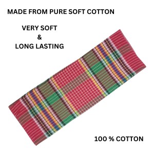 Vibrant Multicolour Cotton Gamcha | Soft, Absorbent, and Lightweight Towel for Bath, Travel, and Multipurpose Use (2)