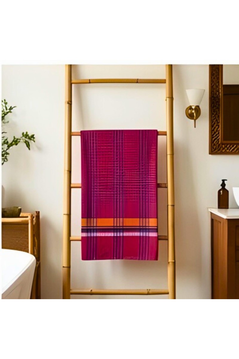 Cotton Traditional gamcha for Everyone 100% | Soft & Absorbent Multi-Color Checkered Bath Towel | Lightweight Quick Dry Cotton. (Multicolor)
