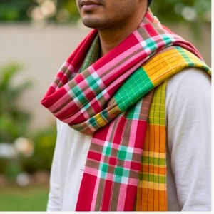 Cotton Traditional Gamcha Towel for Everyone 100% | Soft & Absorbent Multi-Color Checkered Bath Towel | Lightweight Quick Dry Cotton Gamcha