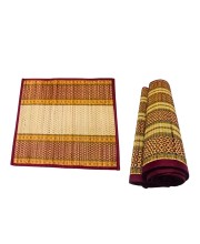 Ashan Traditional Handwoven Straw Mats – Foldable Floor Carpets for Home, Outdoor, Yoga, Picnic – Durable & Lightweight (Combo of 2, Multicolor) Ashan Traditional Handwoven Straw Mats – Foldable Floor Carpets for Home, Outdoor, Yoga, Picnic – Durable & Lightweight (Combo of 2, Multicolor)