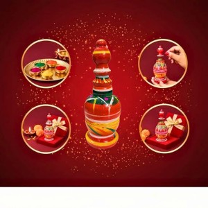 Multicolor Hancrafted Wooden Sindoor Dani – Hand-Painted Decorative Storage Box for Women & Home Utility