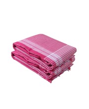 Traditional Red Cotton Gamcha | Absorbent, Lightweight Towel for Bath, Face, Travel & Multipurpose Use (2)