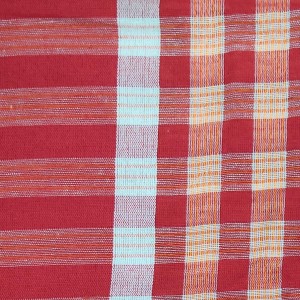 Hitech Sales Traditional Cotton Gamcha Towel Set of 2 – Handloom Checkered Bath Towels | Soft, Lightweight, Quick-Dry | Multipurpose Use for Bathing, Travel | Red & Green(33x75inch)