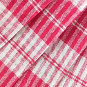 Hitech Sales Men's and Women's Soft Cotton Bengali Traditional Checkered Gamcha for Pooja and Religious Purpose, Bath (Red and White, Set of 2, 76 x 35 inch)