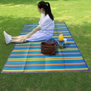 Hitech Sales Multipurpose Foldable Plastic Mat (Chatai) Stain Resistant, Ideal for Picnics, Beaches, Outings, and Camping (3x6 Feet Rectangular Travel Mat