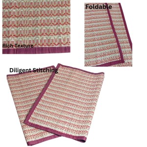 Traditional Chatai Asan | Foldable Floor Sitting Mat for Puja, Yoga, Meditation & Home Use | Eco-Friendly Straw Mat | Lightweight & Portable