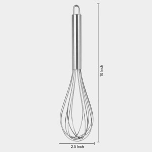 Stainless Steel Egg Beater, 2.5 X 10 in (Pack of 1)