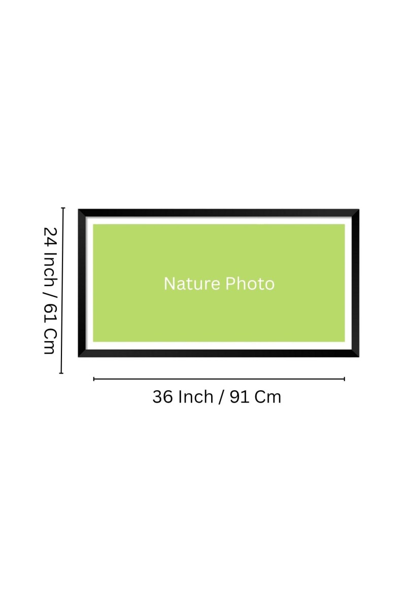 Nature Landscape Floating Frame Scenery Digital Print - (I5806) - 24x36 inch Modern Nature Wall Art for Living Room, Bedroom, Office, Hotels, Drawing Room