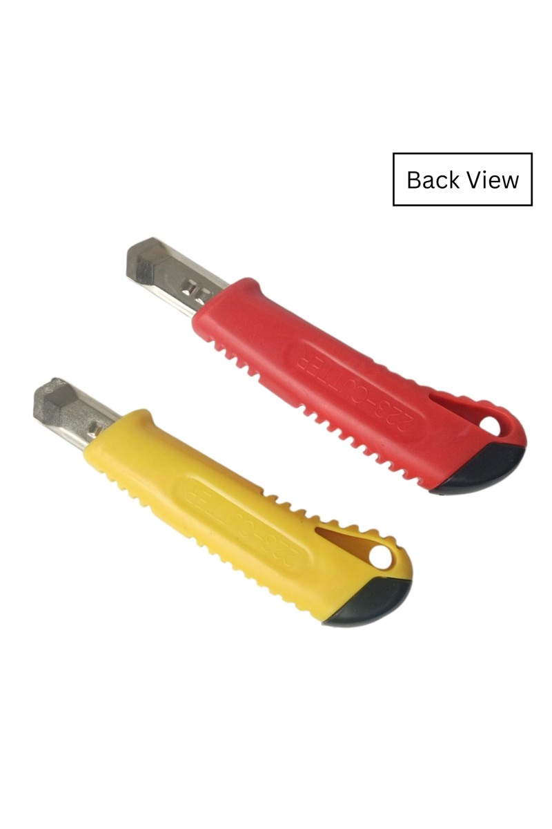 HitechSales 18mm Utility Knife Cutter, Heavy-Duty Retractable Box Cutter for Office, Home, Arts & Crafts, Compact Design with Extended Use (Pack of 2, Color May Vary)
