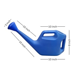 HiTechMart Large Plastic Watering Can for Garden - 5L Capacity, Outdoor Plant Watering Jug with Dual Handles & Detachable Sprinkler Head - Easy Grip & Lightweight for Home Gardening & Lawn Care