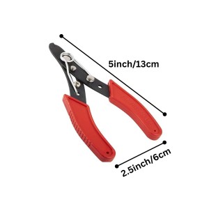 Wire Stripper and Cutter – Multi-Purpose Electrical Wire Cutting & Stripping Tool with Non-Slip Red Handles Power and hand tools, 1 piece, Red (5x2.5 inch)