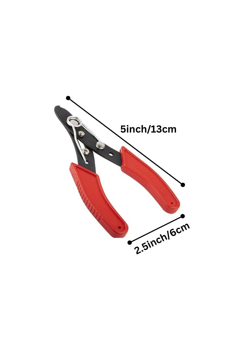 Wire Stripper and Cutter – Multi-Purpose Electrical Wire Cutting & Stripping Tool with Non-Slip Red Handles Power and hand tools, 1 piece, Red (5x2.5 inch)