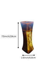Decorative Handcrafted Glass Flower Vase for Home & Office Décor | Modern Tall Tabletop Vase for Living Room, Bedroom & Gift (Brownish)