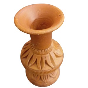 Terracotta Flower Vase 5 x 2 Inches – Handcrafted Mini Vase for Home Decor, Tabletop Centerpiece, Rustic Terracotta Pot for Indoor & Outdoor Use