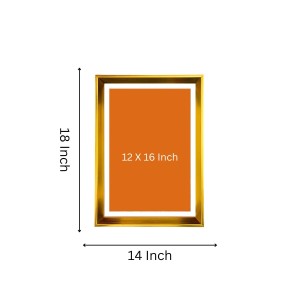 Osho Golden Photo Frame - 14x18 Inches | Elegant Wooden Frame For Home, Office & Temple Decoration | Spiritual Wall & Table Decor And Gift Item (F9678)