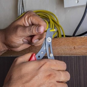 Wire Stripper and Cutter – Multi-Purpose Electrical Wire Cutting & Stripping Tool with Non-Slip Red Handles Power and hand tools, 1 piece, Red (5x2.5 inch)