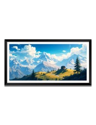 Nature Landscape Floating Frame Scenery Digital Print - (I5775) - 24x36 inch Modern Nature Wall Art for Living Room, Bedroom, Office, Hotels, Drawing Room