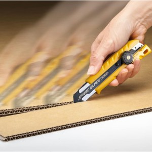Hitech Sales Auto-Lock Steel Snap Off Cutter Knife Bi-Material Soft Handle Blade Storage Tray Tools for Professionals