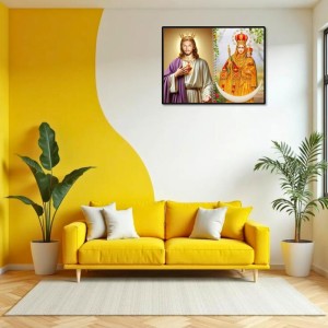 Jesus Christ - Our Lady Of Good Health Laminated Photo - 9x11 Inches, Divine Blessings For Home & Office And Temple Decoration (F16358)