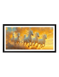 Nature Landscape Floating Frame Scenery Digital Print - (I5920) - 12x24 inch Modern Nature Wall Art for Living Room, Bedroom, Office, Hotels, Drawing Room