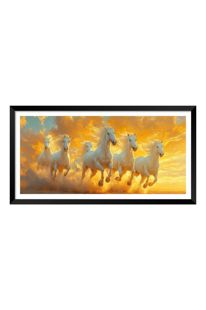 Nature Landscape Floating Frame Scenery Digital Print - (I5920) - 12x24 inch Modern Nature Wall Art for Living Room, Bedroom, Office, Hotels, Drawing Room
