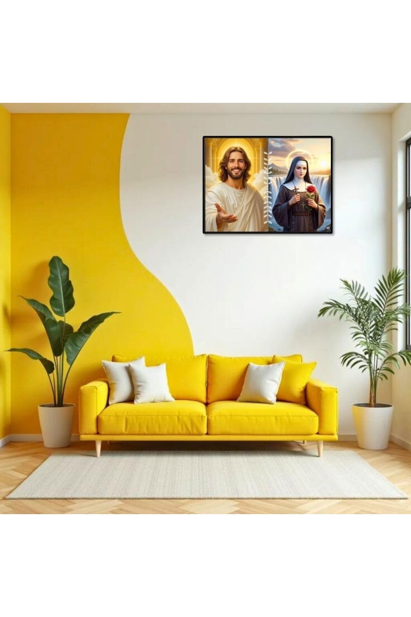 Jesus Christ - St. Therese Of Lisieux Laminated Photo - 13x15 Inches, Divine Blessings For Home & Office And Temple Decoration (F16251)