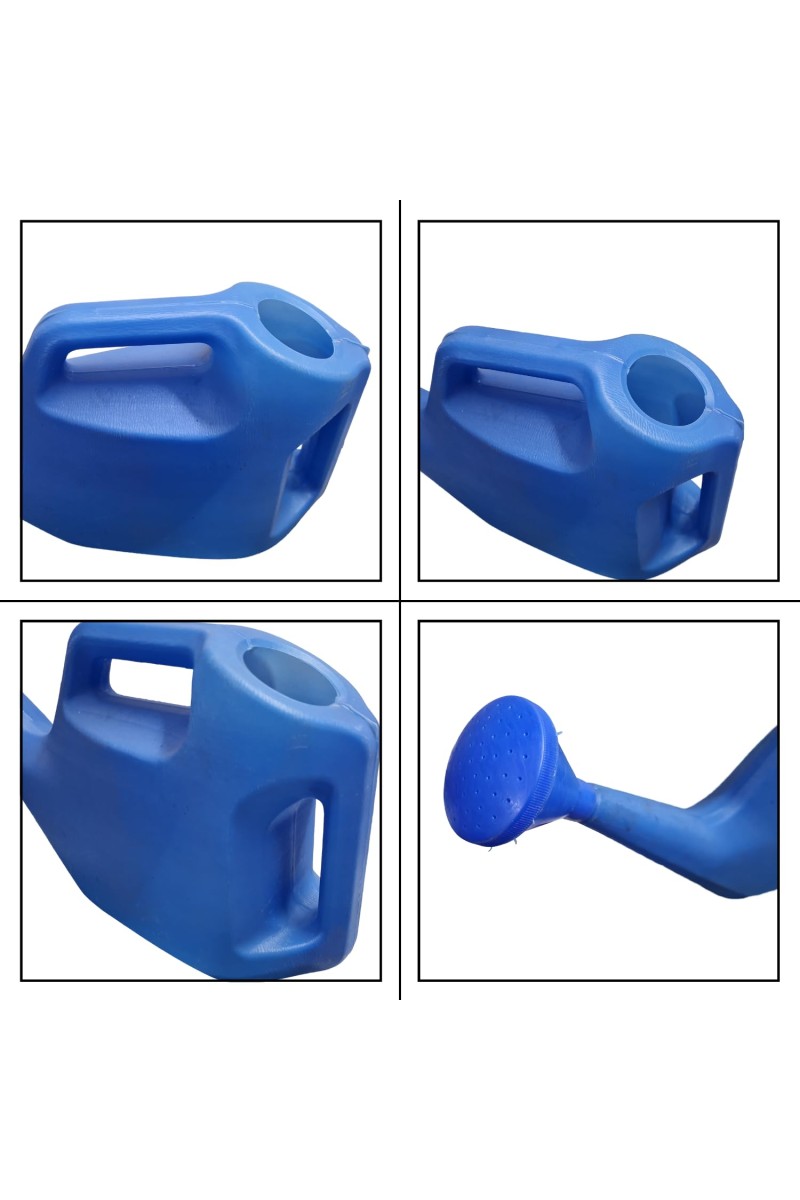 HiTechMart Large Plastic Watering Can for Garden - 5L Capacity, Outdoor Plant Watering Jug with Dual Handles & Detachable Sprinkler Head - Easy Grip & Lightweight for Home Gardening & Lawn Care
