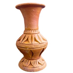 Terracotta Flower Vase 5 x 2 Inches – Handcrafted Mini Vase for Home Decor, Tabletop Centerpiece, Rustic Terracotta Pot for Indoor & Outdoor Use