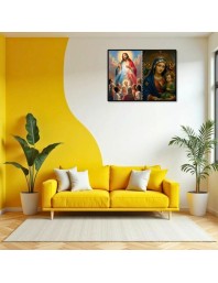 Jesus Christ - Our Lady Of Perpetual Help Laminated Photo - 5x7 Inches, Divine Blessings For Home & Office And Temple Decoration (F16366)