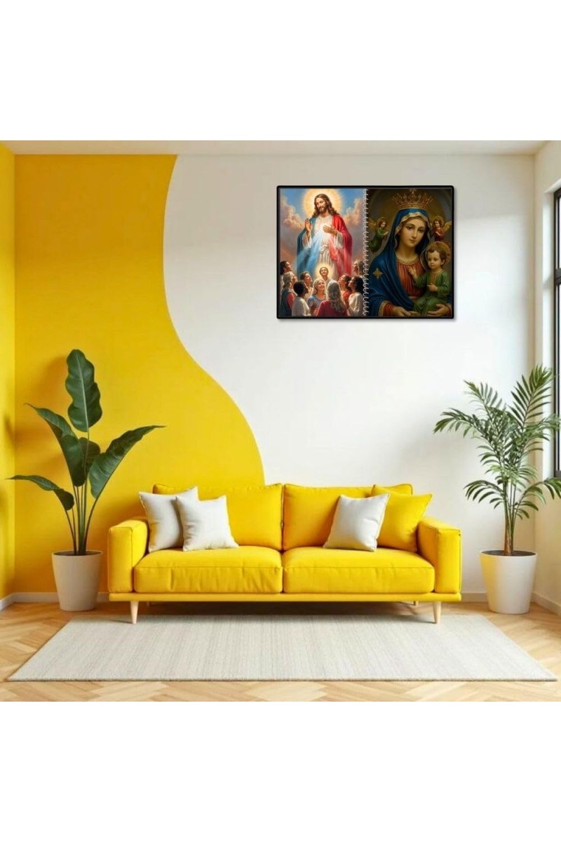 Jesus Christ - Our Lady Of Perpetual Help Laminated Photo - 5x7 Inches, Divine Blessings For Home & Office And Temple Decoration (F16366)