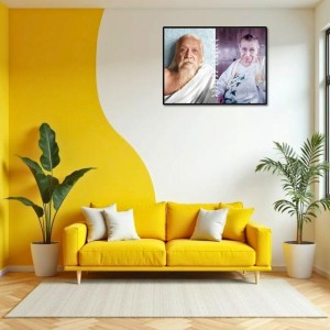 Sri Aurobindo & The Mother Laminated Photo - 5x7 Inches, Divine Blessings For Home & Office And Temple Decoration (F16148)