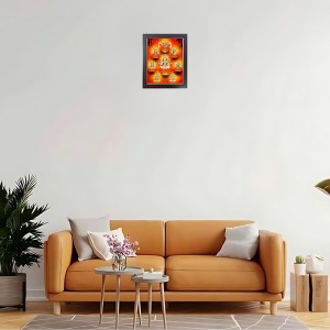 Hitech Sales Ashtalakshmi, Astha Laxmi Photo Frame for Pooja Room, Temple Decor, Home Decoration and Gift (Wall and Tabletop, Rectangular, Polystyrene Frame, Printed Photo, 24 x 29 cm, Black)