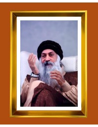 Osho Golden Photo Frame - 14x18 Inches | Elegant Wooden Frame For Home, Office & Temple Decoration | Spiritual Wall & Table Decor And Gift Item (F9678)