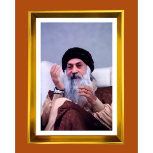 Osho Golden Photo Frame - 14x18 Inches | Elegant Wooden Frame For Home, Office & Temple Decoration | Spiritual Wall & Table Decor And Gift Item (F9678)