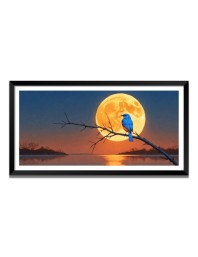 Nature Landscape Floating Frame Scenery Digital Print - (I5773) - 18x36 inch Modern Nature Wall Art for Living Room, Bedroom, Office, Hotels, Drawing Room