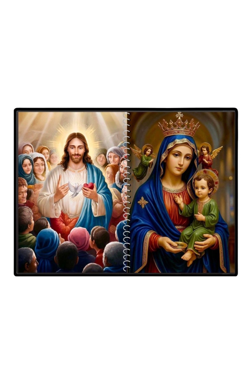 Jesus Christ - Our Lady Of Perpetual Help Laminated Photo - 13x15 Inches, Divine Blessings For Home & Office And Temple Decoration (F16365)