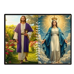 Jesus Mother Virgin Mary Laminated Photo - 7x9 Inches, Divine Blessings For Home & Office And Temple Decoration (F16237) Jesus Mother Virgin Mary Laminated Photo - 7x9 Inches, Divine Blessings For Home & Office And Temple Decoration (F16237)